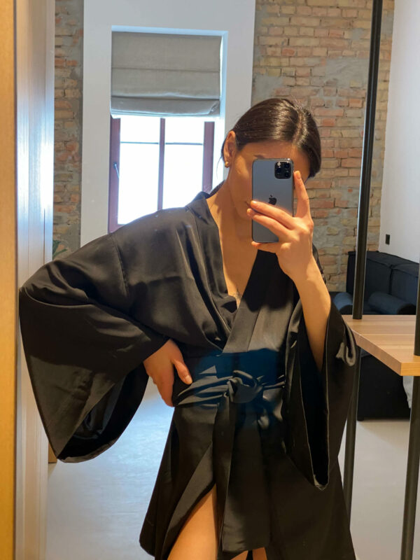Чорний халат Samurai Mini