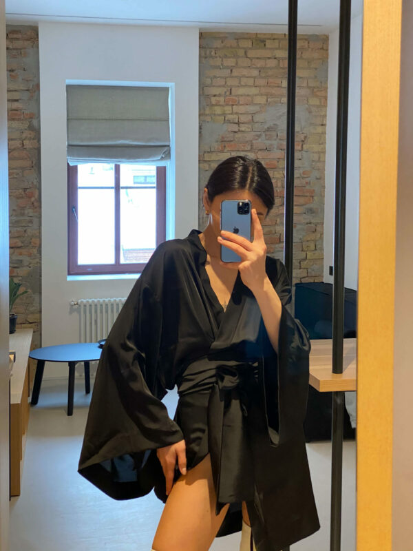Чорний халат Samurai Mini